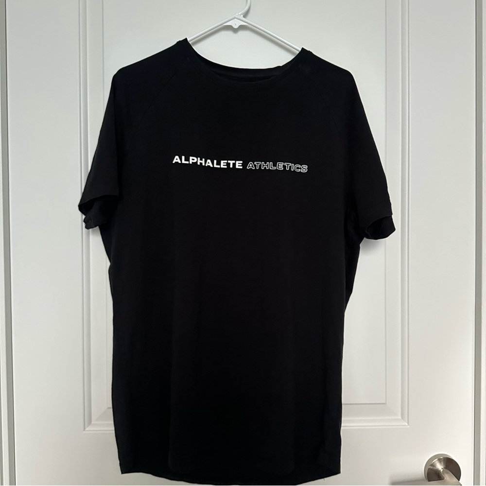 Black Men's Alphalete Athletics Shirt size Large Great